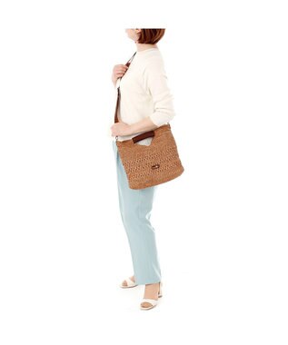 IBIZA ラフィア　2WAYバッグ エメラルドグリーン