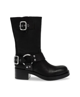 STEVE MADDEN EN-ROUTE ミドル丈エンジニアブーツ ブラック