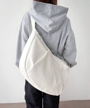 WEGO 【ユニセックス着用ITEM】タックポケットBIGショルダー ホワイト
