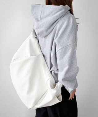 WEGO 【ユニセックス着用ITEM】タックポケットBIGショルダー ホワイト