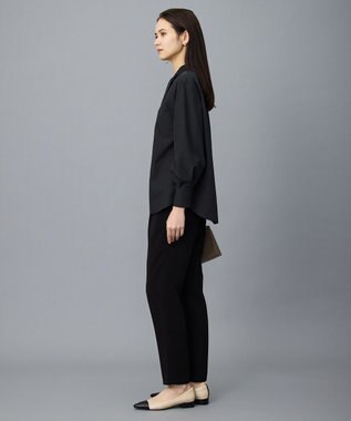 自由区 L 【カタログ掲載】ナチュラルタッチボウタイ ブラウス ブラック