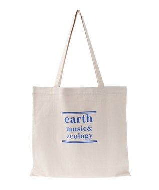 earth music&ecology バイカラーロゴトートバッグ Ivory