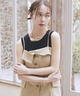 earth music&ecology ウェイビーメタルバングル Gold