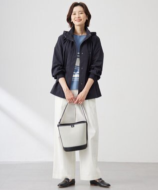 J.PRESS LADIES S 【撥水・洗える】Artirosa テントライン ショート丈 コート ネイビー系