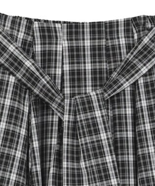 earth music&ecology イレヘムチェックシャツスカート Black