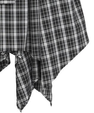 earth music&ecology イレヘムチェックシャツスカート Black