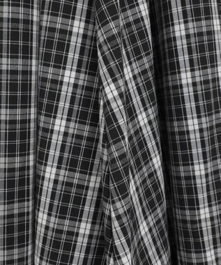 earth music&ecology イレヘムチェックシャツスカート Black