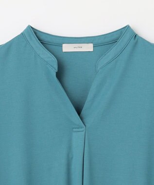 ANY ストレッチピケカシュクールカットソー グリーン