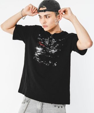 WEGO 【ユニセックス着用ITEM】アイレットスラブヘンリーネックT（SS）