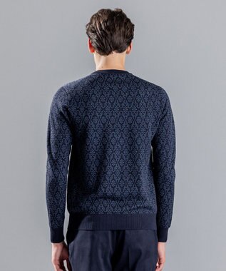 JOSEPH HOMME オーナメントジャガード　ニット ネイビー系5