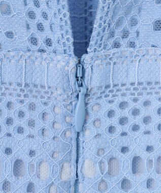 GRACE CONTINENTAL メッシュレースワンピース ブルー