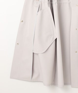 ANY SIS 【2WAY】フーデットロング アウター ライトグレー