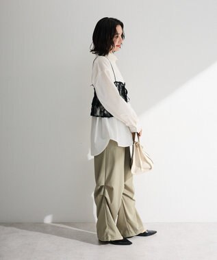 Green Parks ＳＥＴ２点シャツ＋レースビスチェ White