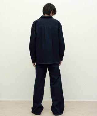 NAVE 【ReNAVE　洗える】ワイドストレッチデニム ネイビー系