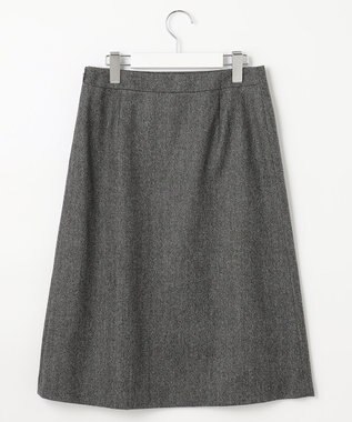 J.PRESS LADIES 【セットアップ対応】ウールストレッチツイード スカート グレー系
