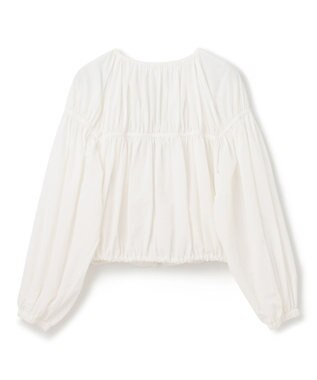 GRACE CONTINENTAL ギャザータフタブルゾン ホワイト