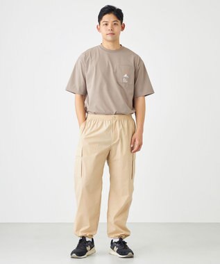 SHARE PARK MENS 【撥水・UVカット・ストレッチ・軽量 】ナイロンカーゴパンツ（Lサイズ） ベージュ系