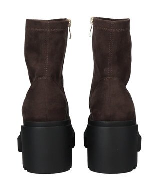 Bridget Birkin 【Round About】厚底ラギットソールストレッチブーツ ダークブラウンスウェード