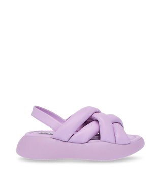 STEVE MADDEN HAZZIE 厚底パフィーストラップサンダル ラベンダー