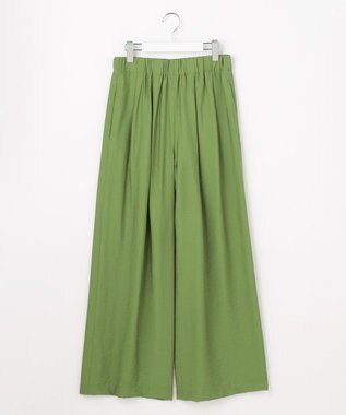 自由区 L 【SHIHOさん着用・ご好評アイテム・新色追加・セットアップ対応】エアリーツイルワイド パンツ グリーン