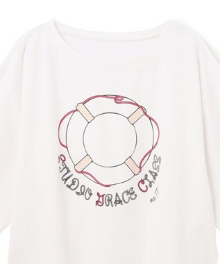 GRACE CONTINENTAL プリントトップ ホワイト