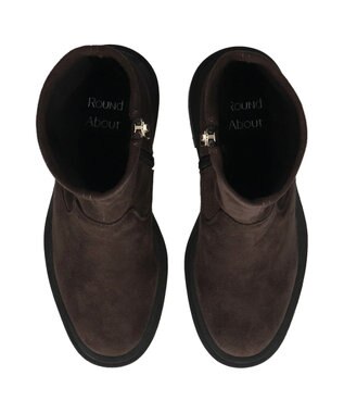 Bridget Birkin 【Round About】厚底ラギットソールストレッチブーツ ダークブラウンスウェード