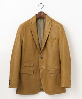 JOSEPH ABBOUD 【キングサイズ・スペインラム使用】 ナチュラルレザージャケット キャメル系