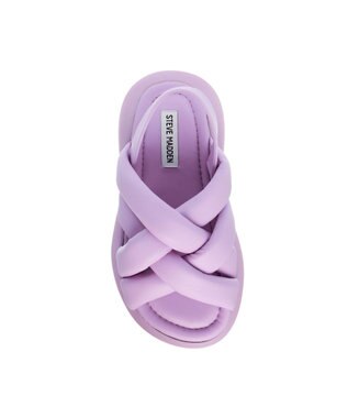 STEVE MADDEN HAZZIE 厚底パフィーストラップサンダル ラベンダー