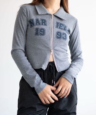 WEGO WジップナンバリングロゴロンT