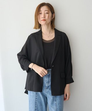 YECCA VECCA 【マシンウォッシャブル】シアージャケット Black