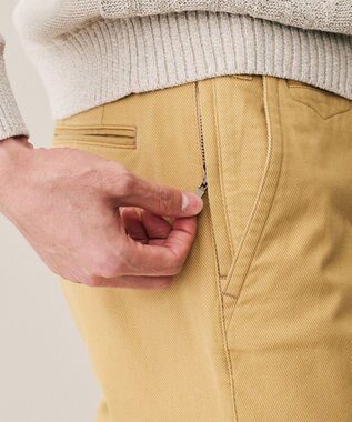 JOSEPH ABBOUD 【ウエストも伸びる!オーガニックコットン使用】ハイパワーカルゼ パンツ 26SSモデル キャメル系