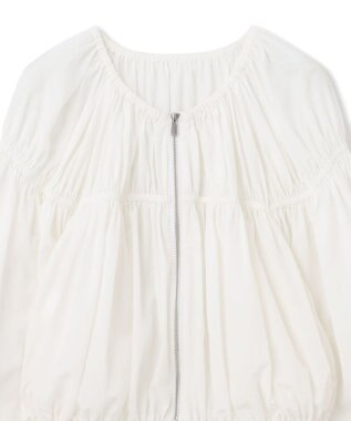 GRACE CONTINENTAL ギャザータフタブルゾン ホワイト