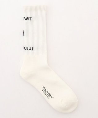 PW CIRCULUS 【虫よけ加工】【MEN】バックLOGOソックス ミドル丈 ゴルフ ホワイト系