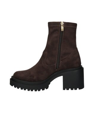 Bridget Birkin 【Round About】厚底ラギットソールストレッチブーツ ダークブラウンスウェード