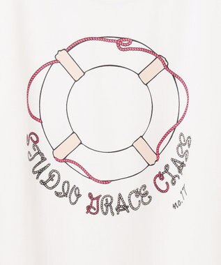 GRACE CONTINENTAL プリントトップ ホワイト