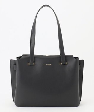 LA BAGAGERIE コンビカラーA4トートバッグ ブラック