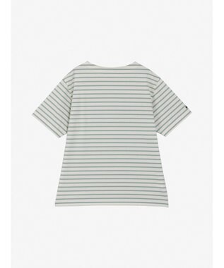 HELLY HANSEN 【速乾・UVカット・抗菌防臭】ショートスリーブ HH マリンボーダーティー オフホワイト×ミスティーグレー