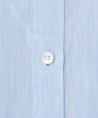 JOSEPH HOMME ノルマンディリネントロピカル　バンドカラーシャツ スカイブルー系