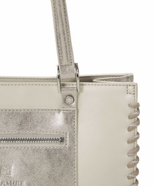 TOPKAPI 【TREASURE TOPKAPI】フェイクレザー ポーチ付き パラコード かがりトートバッグ オフ