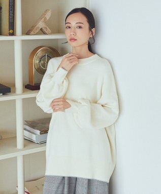 earth music&ecology やわらかタッチチュニック Ivory