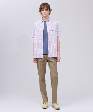 J.PRESS MEN 【Aero Weave】クールマックスサッカー チェック シャツ / B.D. レッド系3