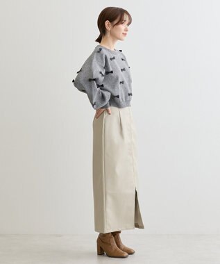 Green Parks ・ｓｗｉｎｇ　ｂｙ　メニーリボンニット Dark Gray Mixture