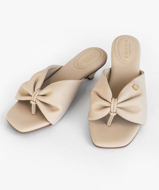 TOCCA CUSHION RIBBON SANDALS サンダル ベージュ系