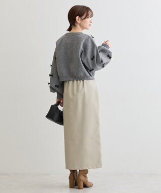 Green Parks ・ｓｗｉｎｇ　ｂｙ　メニーリボンニット Dark Gray Mixture