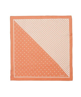 MOONBAT 【洗える/日本製】MACKINTOSH PHILOSOPHY チェックロゴ コットンスカーフ 65cm×65cm オレンジ