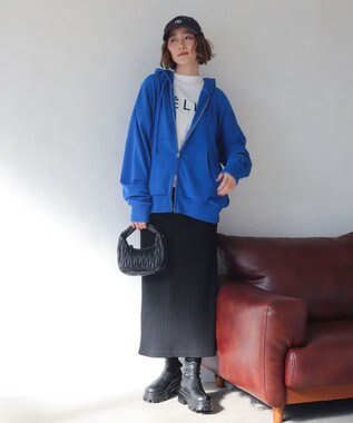 WEGO 【ユニセックス着用ITEM/MLサイズ展開】コンパクトフィットダブルZIPパーカー ブルー