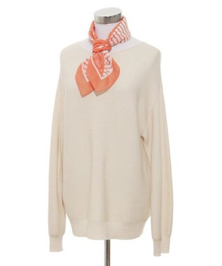 MOONBAT 【洗える/日本製】MACKINTOSH PHILOSOPHY チェックロゴ コットンスカーフ 65cm×65cm オレンジ