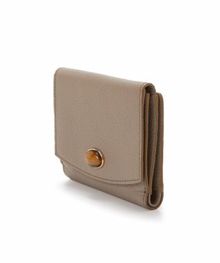 TOPKAPI 【TOPKAPI】gemdrops ジェムドロップ ミニエンボスレザー 天然石 二つ折り 財布 ミディアムグレー