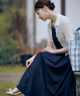 TOCCA 【星風まどかさん着用】SPIDER LACE KNIT レースニットカーディガン アイボリー系