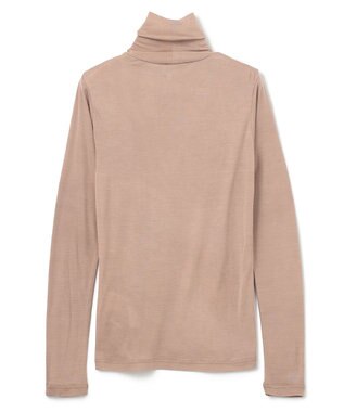 BEIGE， Washable Silk / Hi-neck Long Sleeve T ハイネック Tシャツ Taupe